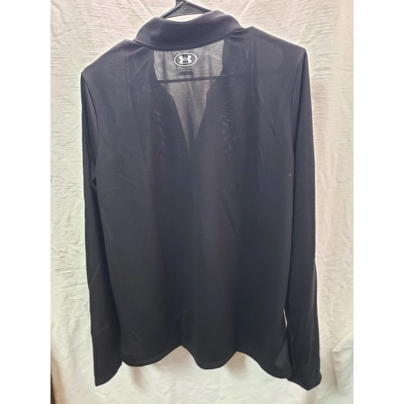 Under Armour Women Black Quarter Zip Long Sleeve Athletic Performance Top Medium - Picture 5 of 7